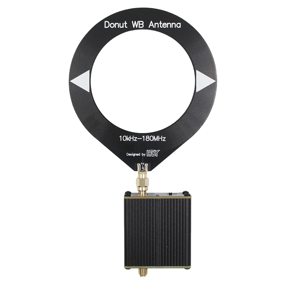 Donut Broadband Antenna Mini Loop Antenna 10kHz-180MHz Shortwave Antenna with Low Impedance Converter