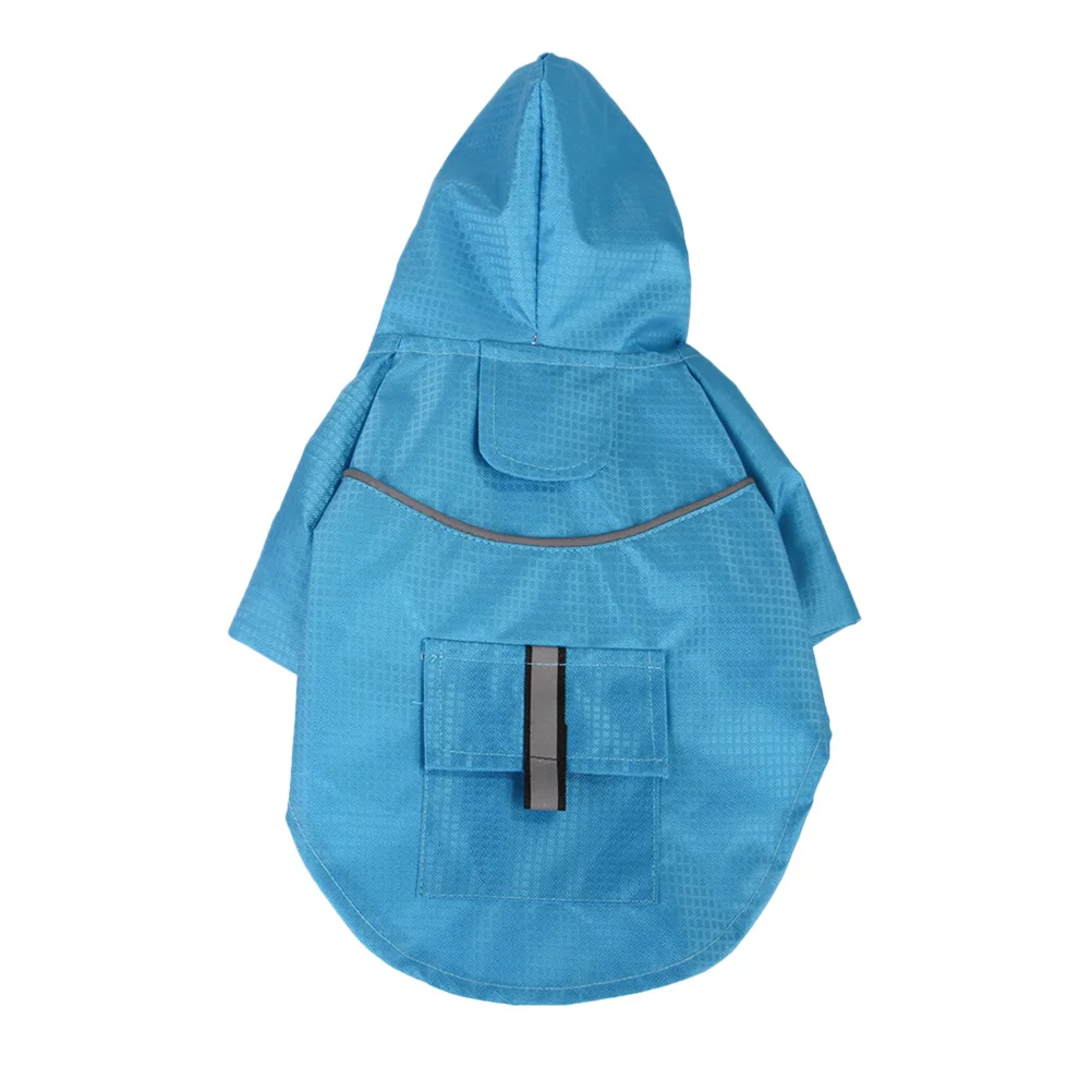 

Double Layer Dogs For Fashion Hoodied Dog Outdoor Pet Dog Raincoat Rainy Raincoat For Pet Day Blue L