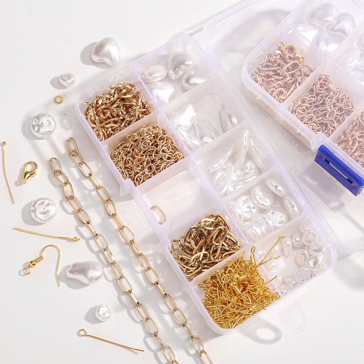 179/366pcs 1Box ABS Irregular Pearl Perforated Jewelry Making Accessories DIY Bracelet Necklace Handmade Jewelry Making Kit view 5