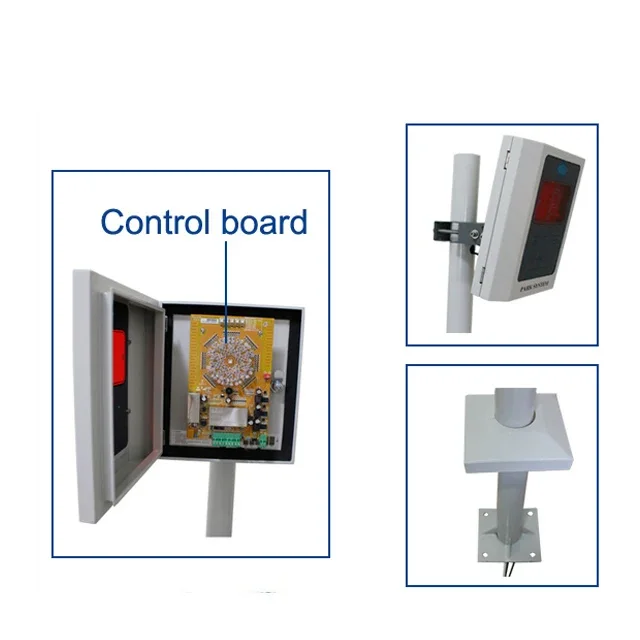 Lector de tarjetas RFID con etiquetas activas para sistema de gestión de aparcamiento y control de acceso