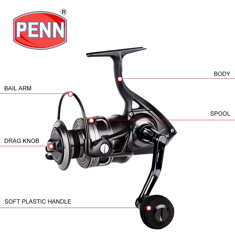 100% Originele Penn Conflict Vissen Reel Cft 2500-8000 13.6Kg Max Drag Power Full Metal Body Deap Zee zoetwater Vissen Wielen