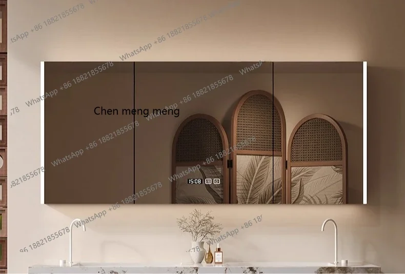 X  New Corian integrated basin medieval hotel style bathroom double-layer split bathroom cabinet