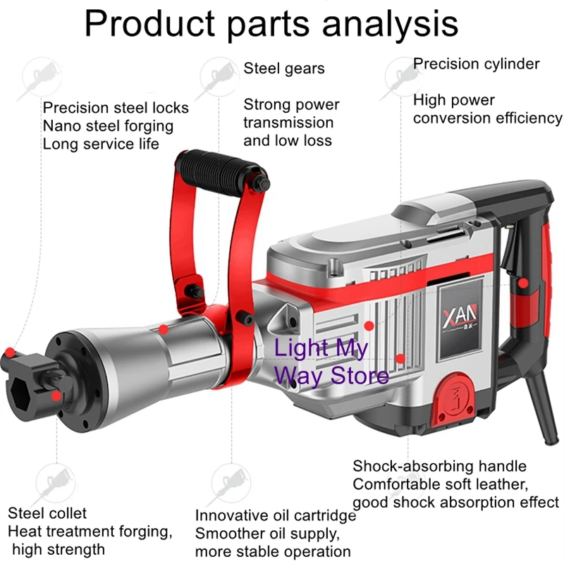 

High-powered 95 electric draft impact electric screw hammer tool book single-use concrete demolition wall demolition copper gods