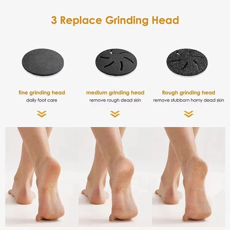 Esfoliante elettrico per rimozione calli del piede IPX6 Smerigliatrice per piedi a ricarica rapida impermeabile Display LCD Scrubber per pelle morta Strumento per pedicure