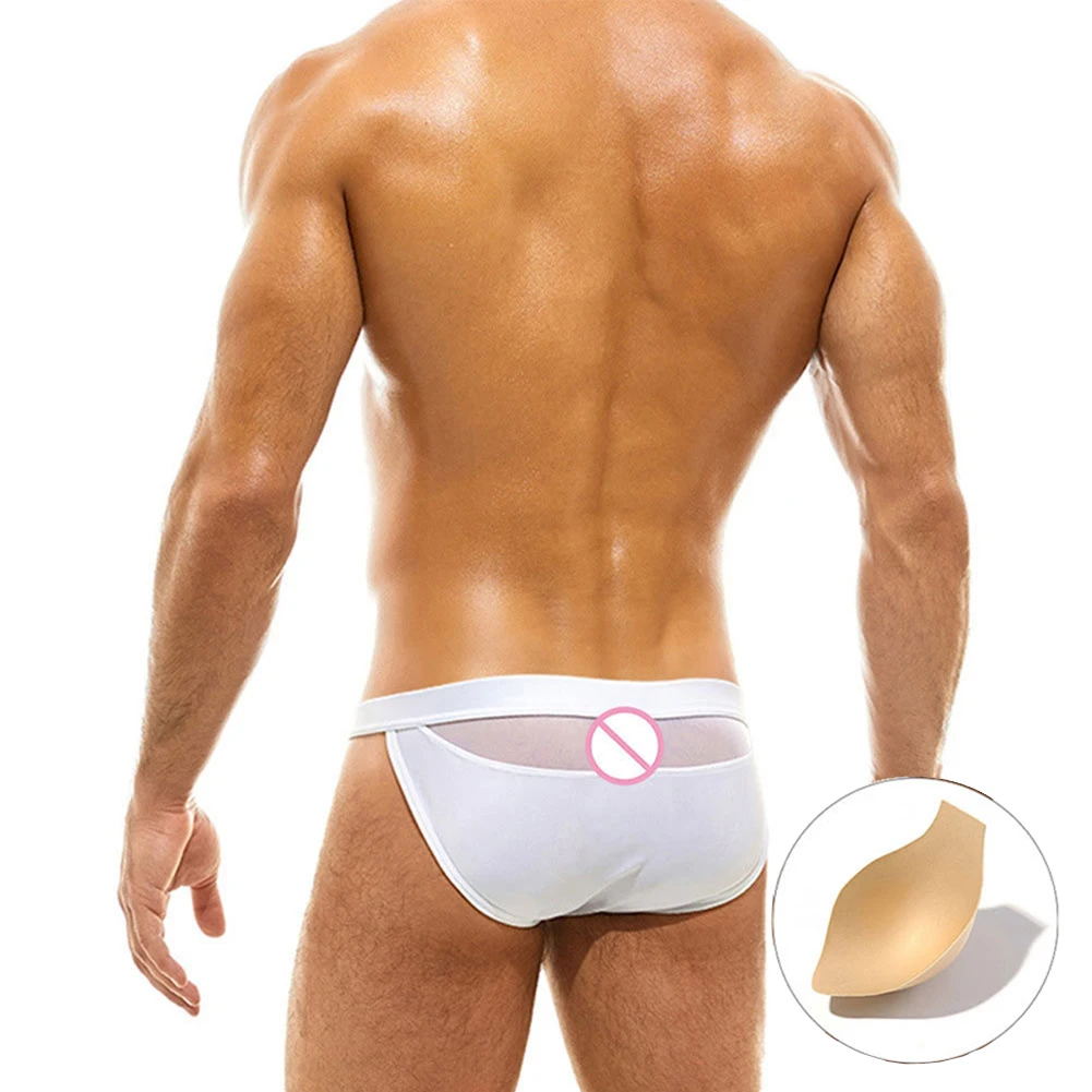 Roupa de banho masculina para praia e esportes aquáticos, cuecas divertidas para nadar, copo grande, branco e preto, essencial