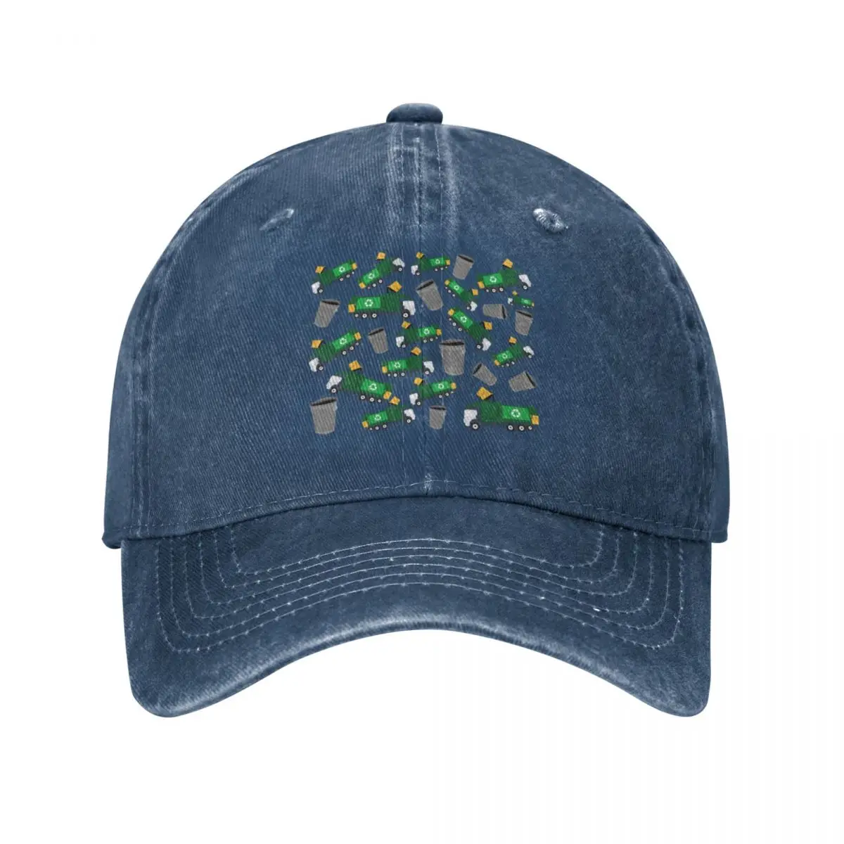 Recycling Garbage Truck Pattern Cap Cowboy Hat Golf wear Male cap Women's