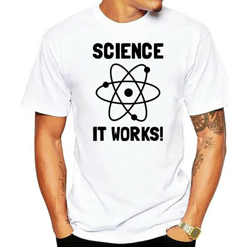 SCIENCE IT WORKS Letter Tshirt Green 100% Cotton Fabric Men Short Sleeve Tops & Tees The Big Bang Theory Men T Shirt