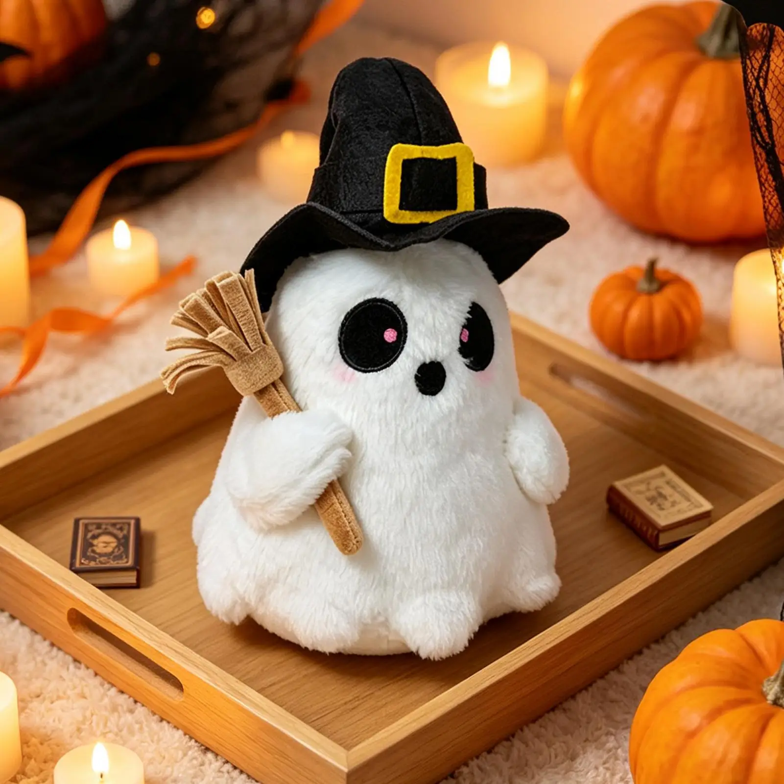 Ghost Shaped Pillow Fun Festive Soft Plush Comfortable Ghost Pillow Couch Halloween Decor For Sofa Bedroom Kitchen Office
