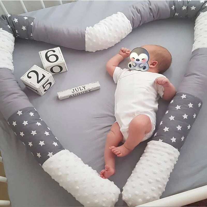 Newborn Room Baby Crib Bedding Crib Bumper Cotton Snake Shape Bed Cot Bumper Crib Pillow Children Cradle Bed Decor 250CM