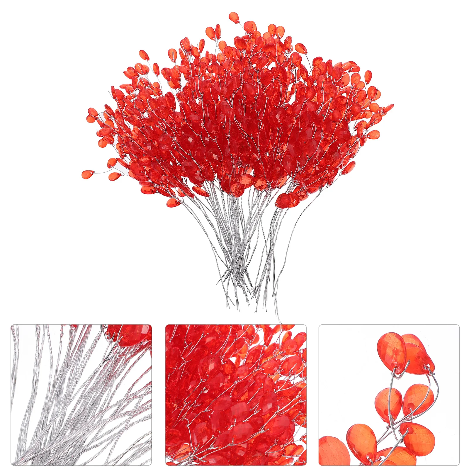 

50Pcs Acrylic Flower Beads for DIY Projects and Wedding Decoration DIY Accessories Wedding Party Decor