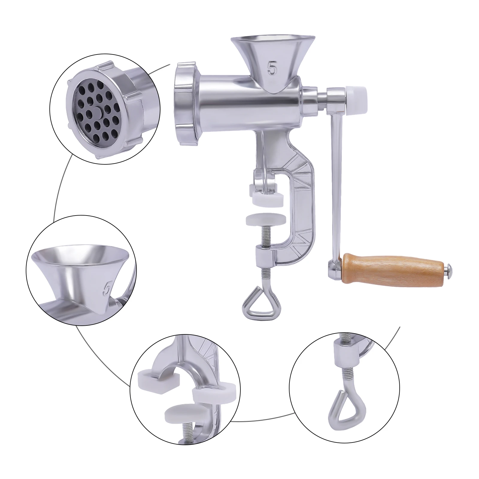 Versatile Manual Meat Grinder: Quick, Efficient, and Stylish Kitchen Tool for Home Cooking