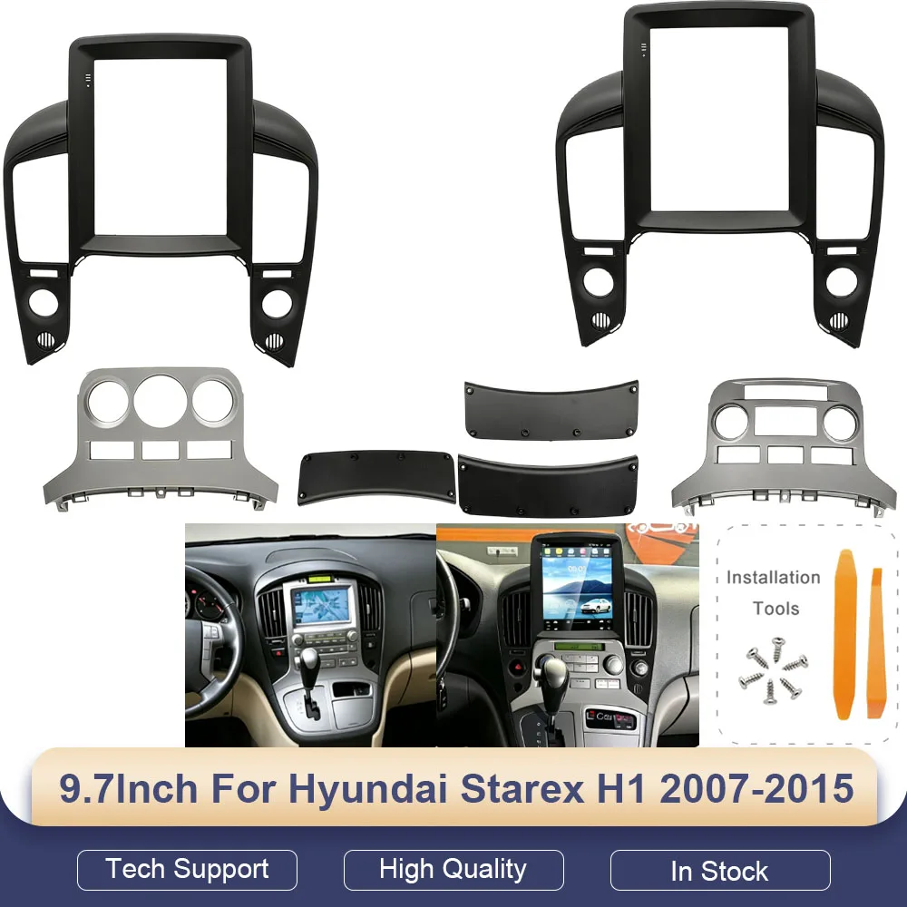 For Hyundai Starex H1 2007-2015 9.7" Vertical Fascia Frame Android Car Stereo GPS Player Dashboard Installation Bezel Kit