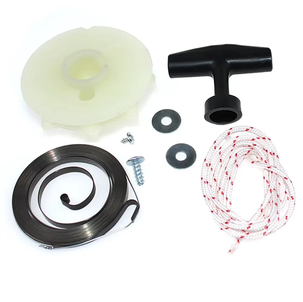 Recoil Spring+Starter Pulley+Starter Handle+Rope Kit For Poulan 2055LE 2075 2075LE 2075C 2075OC 2150 Predator 2150LE 2150PR