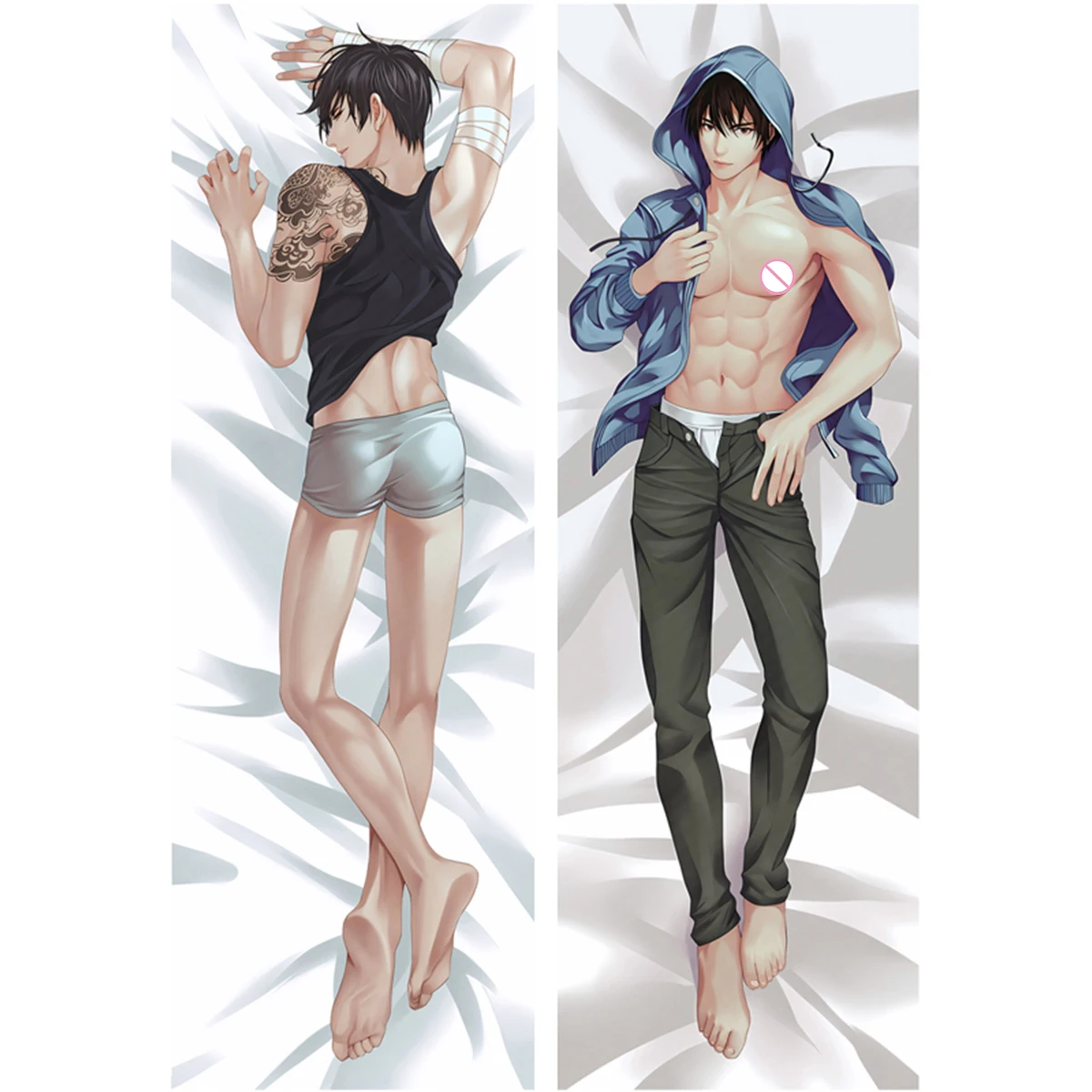 Wu Xie Zhang Qiling Large Dakimakura Cover Anime Male Long Life Size Equal Body Pillow Case Customized Printed Waifu Gift
