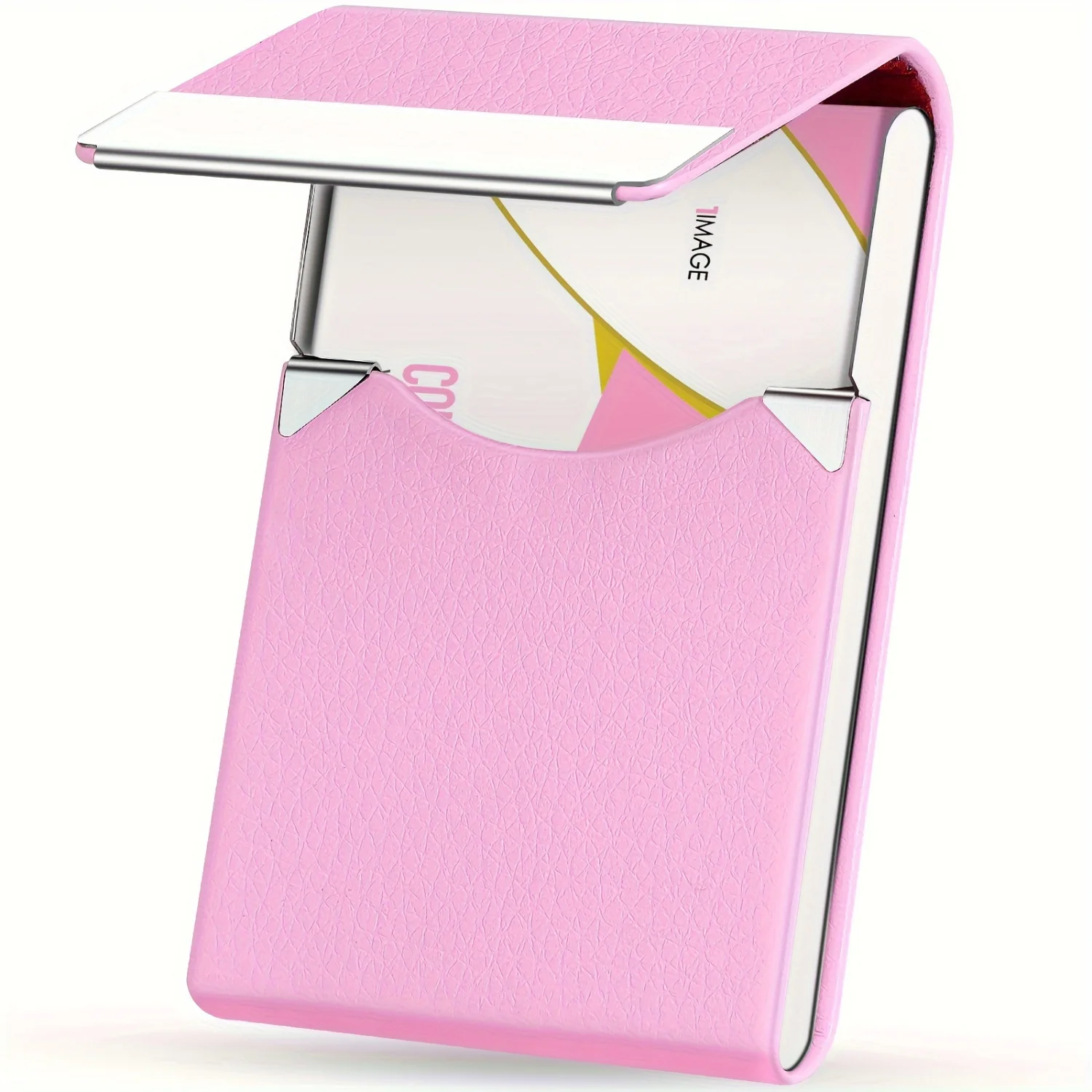 

1pc PU Leather RFID Blocking Business Card Holder for Men and Women. Stylish Pocket Card Case for Name Cards.