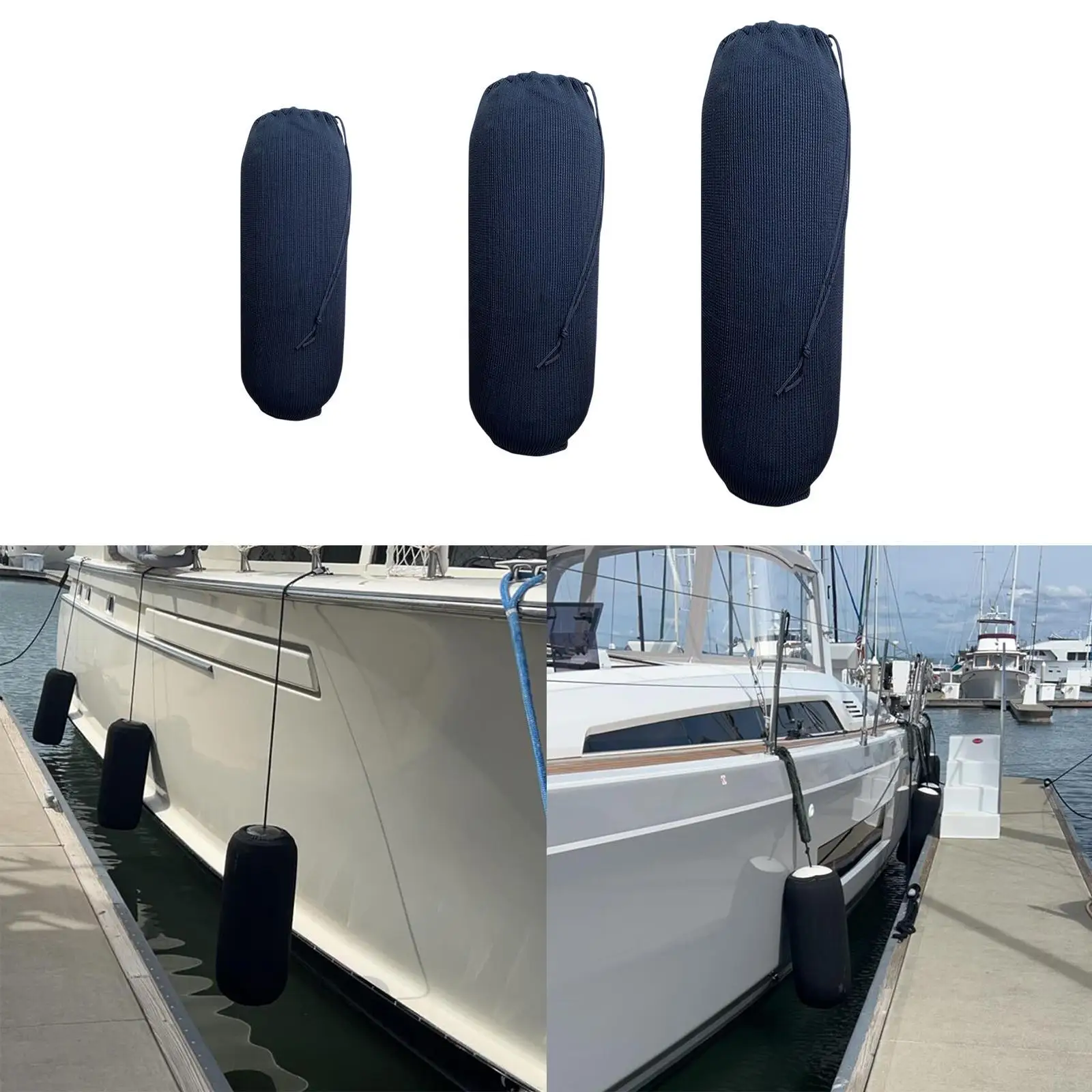 

Boat Fenders Cover, Protect Sleeve, Protecting Hull from Damages Easy to Use Boat Yacht Sailing Protector ,