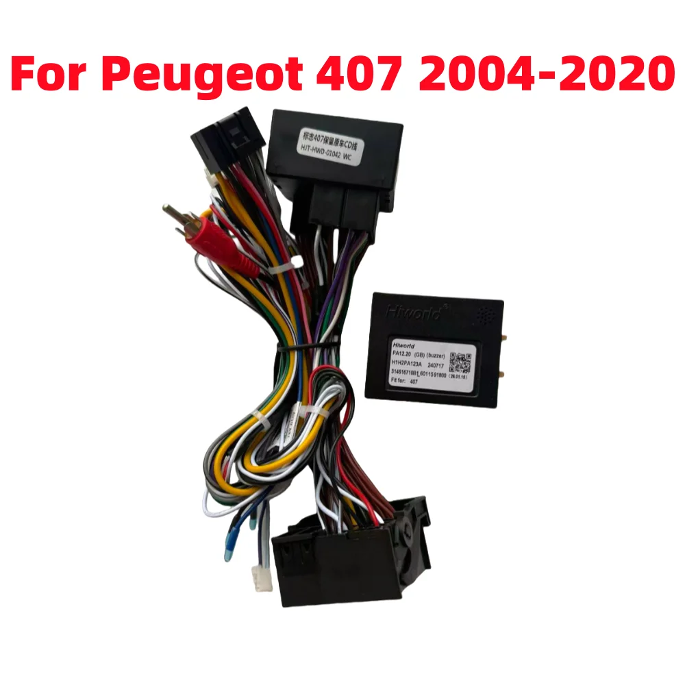 Adaptador Canbus para Radio de Coche Hiworld-PSA para Peugeot 407 2004-2020, Receptor GPS Android 2 Din, Cable de Alimentación de 16 Pines