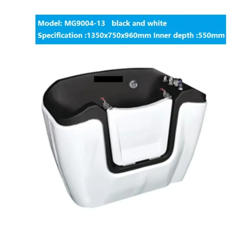 Pet Spa Bathtub Multifunctional Adjustable with Surfing and Colorful Lights Dog Bathtub for Pet Salon