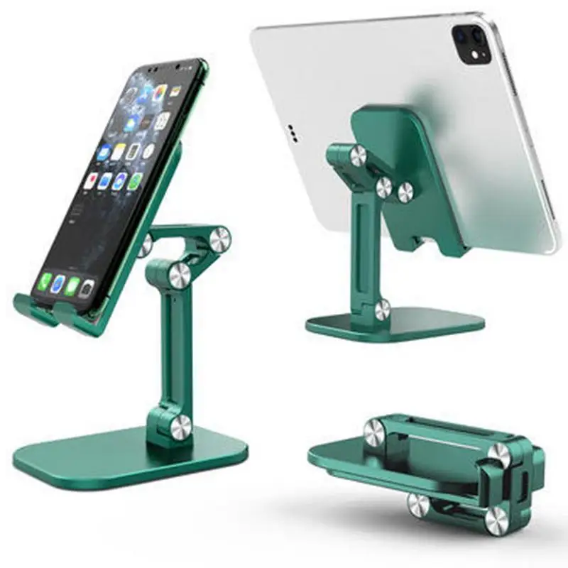 Three Sections Foldable Desk Mobile Phone Holder For iPhone iPad Tablet Flexible Table Desktop Adjustable Cell Smartphone Stand