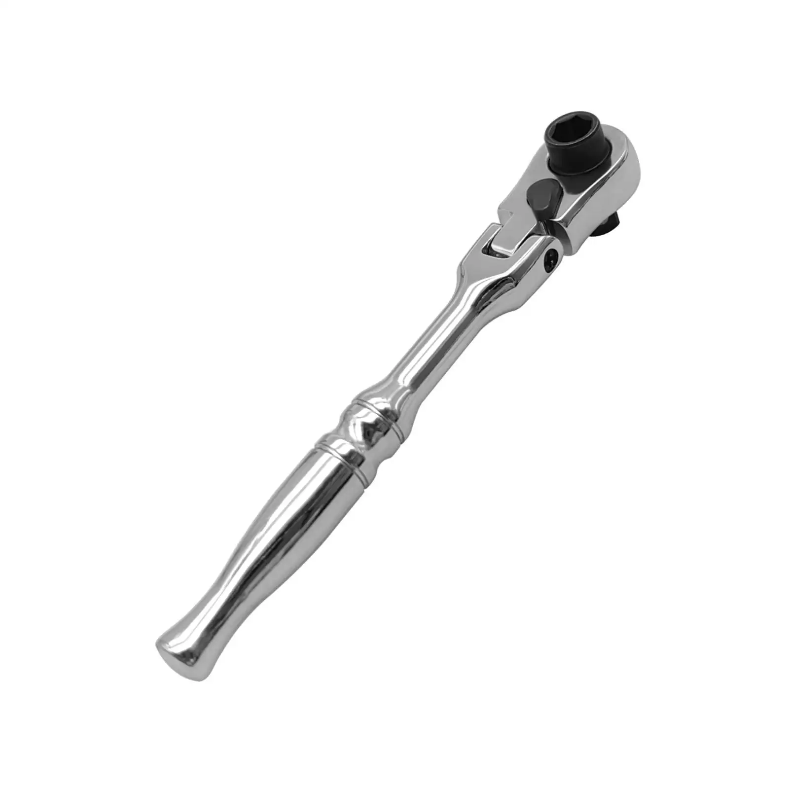 Generic 1/4 inch Flex Head Ratchet Wrench Sturdy Easy Use Professional Spare Parts Metal Accessories Swivel Head Ratchet Wrench