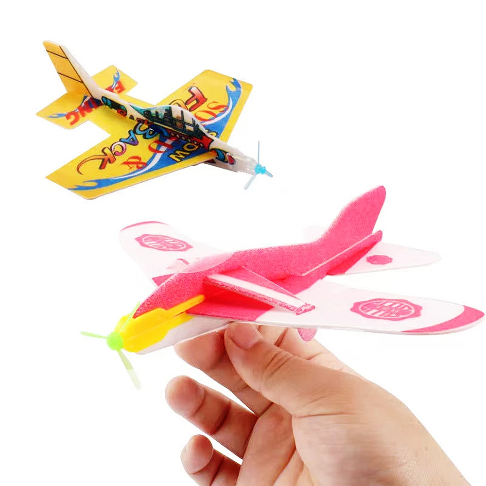 6PcsDIY Creative Assembled Rotary Aircraft Small Gifts Kids Birthday Party Gift Giveaway Baby Shower Pinata Filler Prizes21x21cm