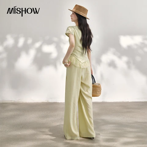 Комплект MISHOW зелёные брюки и топ  MXF26T1646