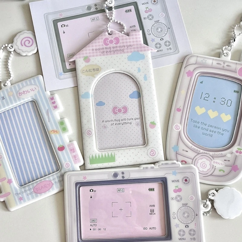 3Inch PVC Photo Card Sleeve Bus Card Student Card Holder for Women Girl Student