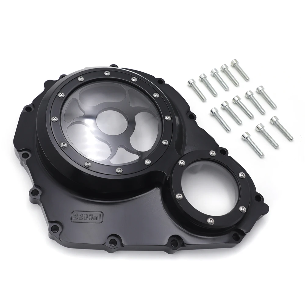 Right CNC Black&Clear Engine Clutch Cover W/gasket for Suzuki GSX-R 600/750 2006-2022 Motorcycle Accessories & Items