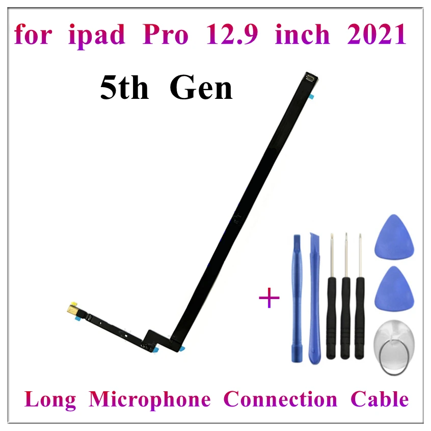 

1 шт. для IPad Pro 12,9 дюйма 5-го поколения 2021, длинный микрофон, динамик, гибкий кабель A2379 A2462, запасные части