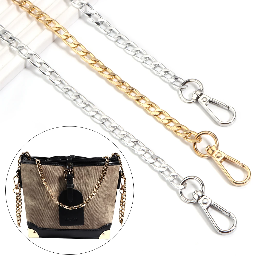 1 Strip Metal Aluminum Bag Chain Replacement Parts Accessories For Hand-Woven Shoulder Handbag DIY Handmade Detachable Straps