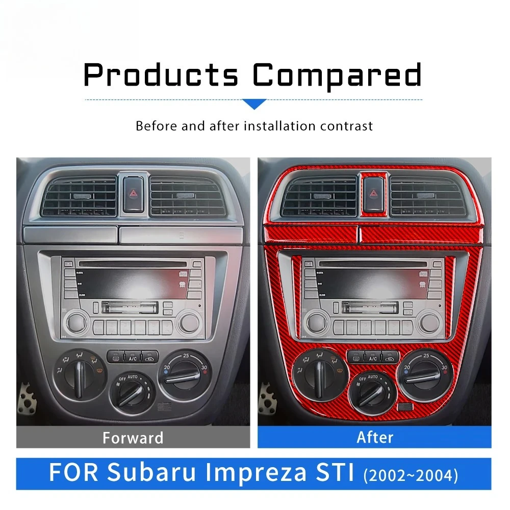 

Car Central Control Panel Cover Real 3D Soft Carbon Fiber Sticker for Subaru Impreza WRX STI 2002-2004 LHD RHD Interior Trim Kit