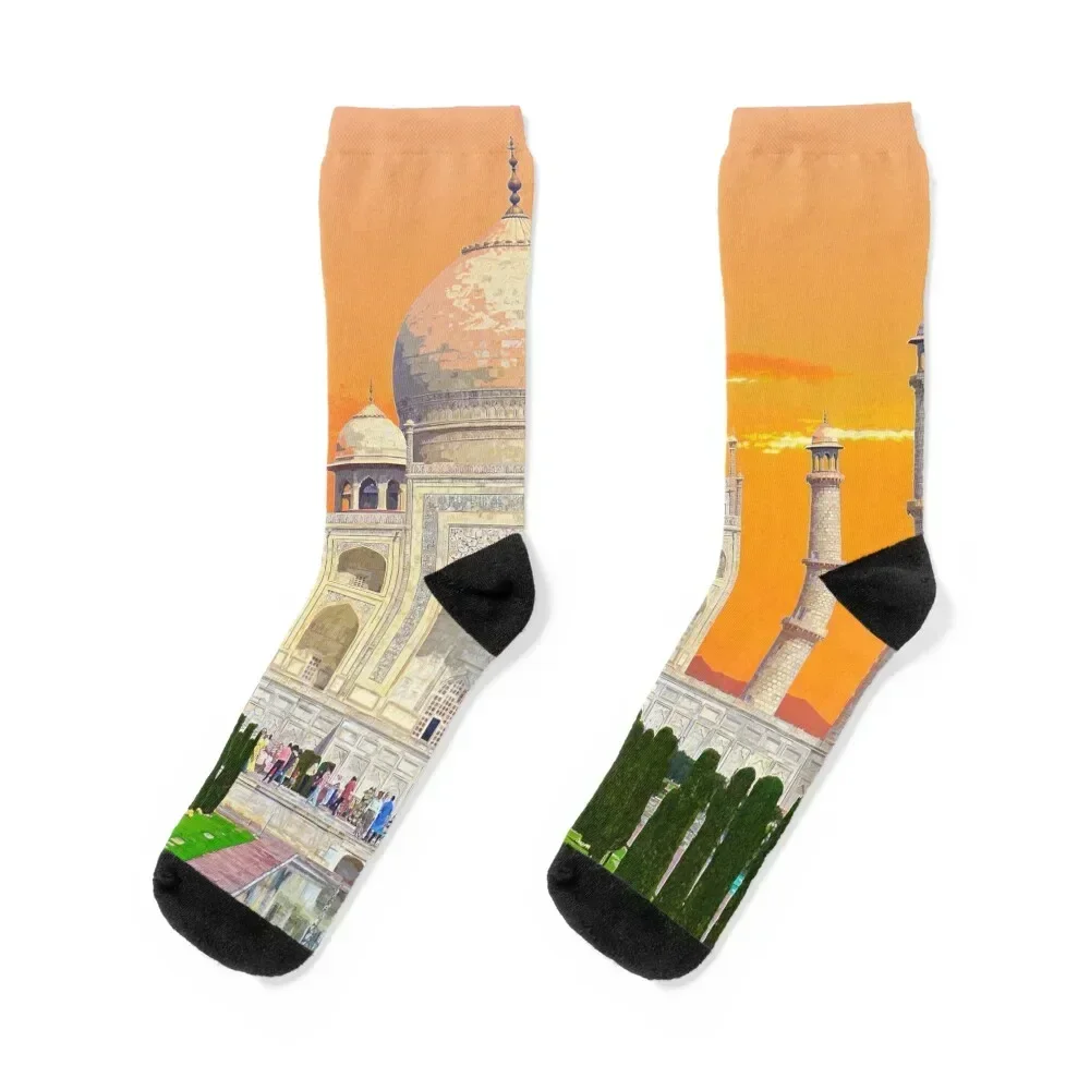 

Taj Mahal India Beautiful Architecture Socks Sports Non-slip crazy designer Men's Socks Women's