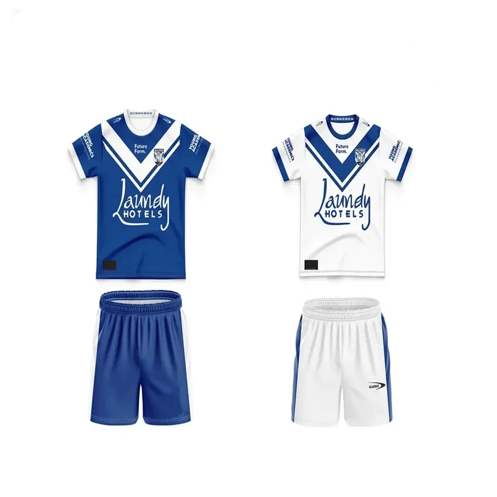 

2024 Bulldogs Kids Kit Home / Away Rugby Jersey Size:16-26 （Print Custom Name Number