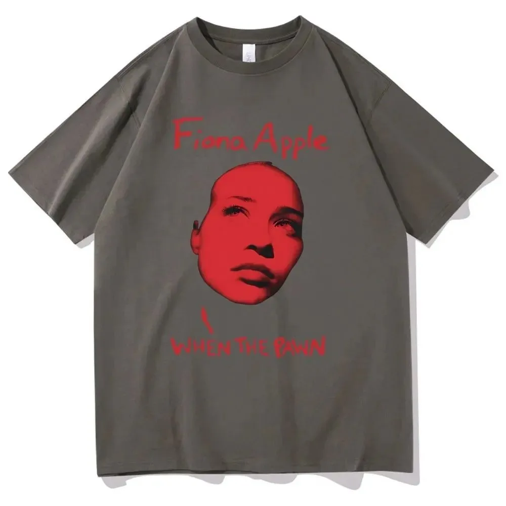 Rock Singer Fiona Apple Print T-shirt Men Women Fashion Rock Short Sleeve T shirt Male Vintage Oversized T Shirts Gift for Fans