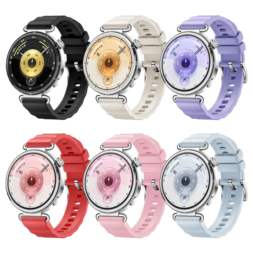 Bracelets de montre en Silicone 18mm pour montre HUAWEI GT6/GT5/GT4 41mm/GT5 Pro 42mm Bracelet pour Garmin Venu 3S/Forerunner 265S Bracelet de sport