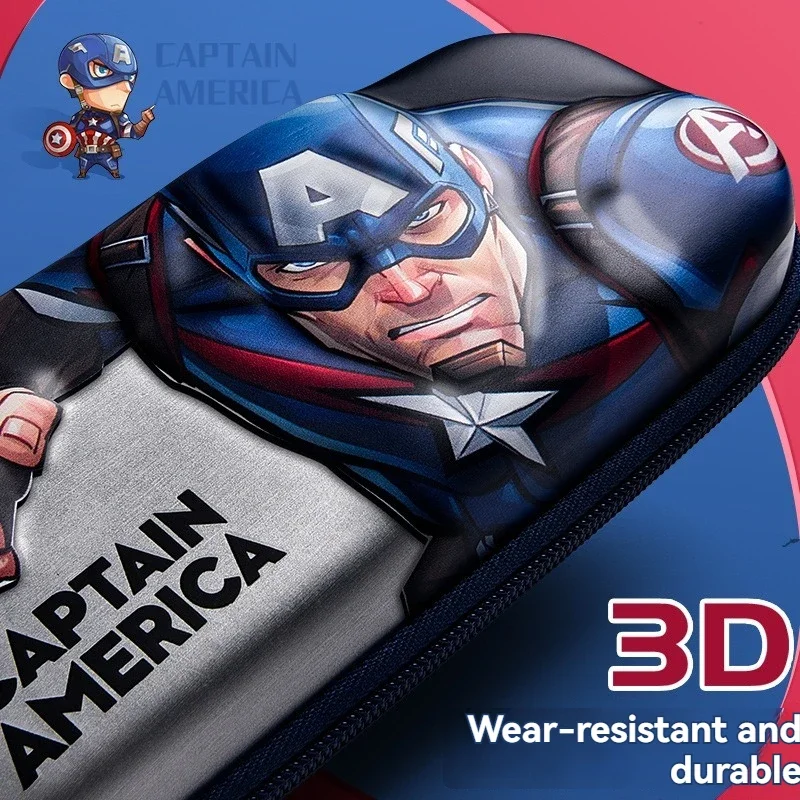 디즈니 스파이더 맨 어벤저 스 크리 에이 티브 대용량 연필 케이스 만화 아이언 맨 캡틴 아메리카 휴대용 학교 용품