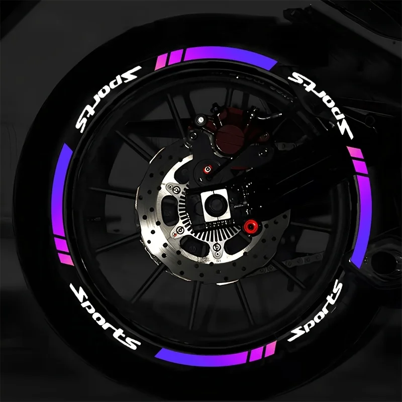 A Set 36pcs Hub Stickers, Reflective Riding Stickers, Motorcycle Tire Stickers, Car Stickers, PVC Material, Waterproof,
