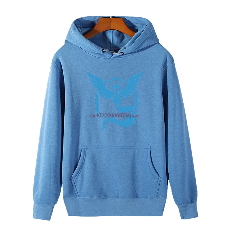 Kids Team Mystic Graphic Hooded Sweatshirts Gamer Anime Go Game Winter Pullovers Thick Sweater Hoodie Men's Sportswear