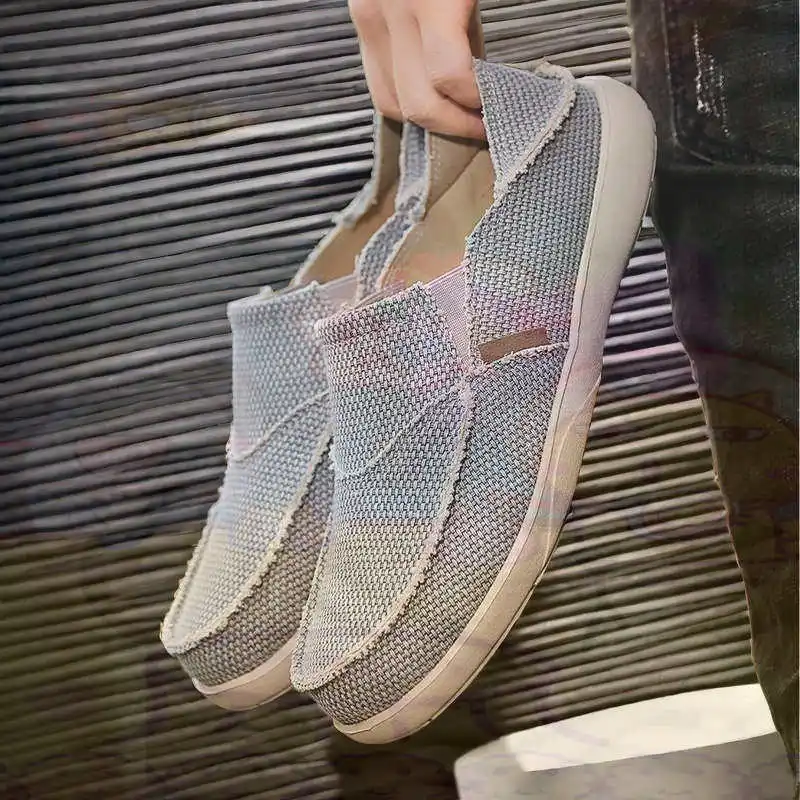 

Grey Laceless Designer Shoes For Mens Vulcanize For A Man Multi-colored Sneakers Sport Choes Life Styling Link Vip Low Cost