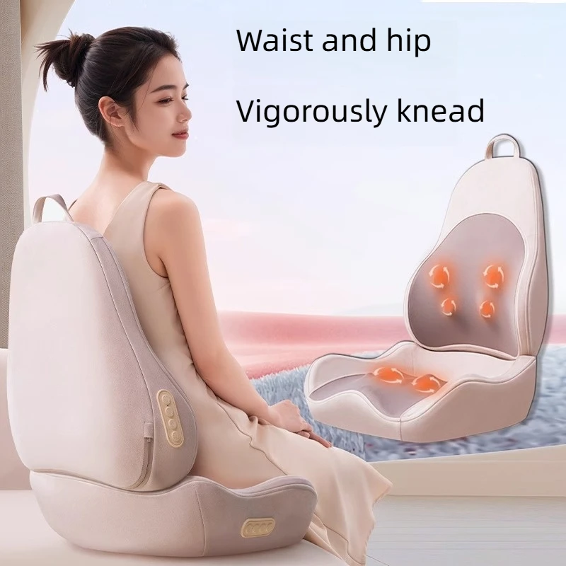 Multi-functional Lumbar and Buttock Massage Cushion Cervical Spine Back Massager Kneading Body Lying Flat Lumbar Massage Mats