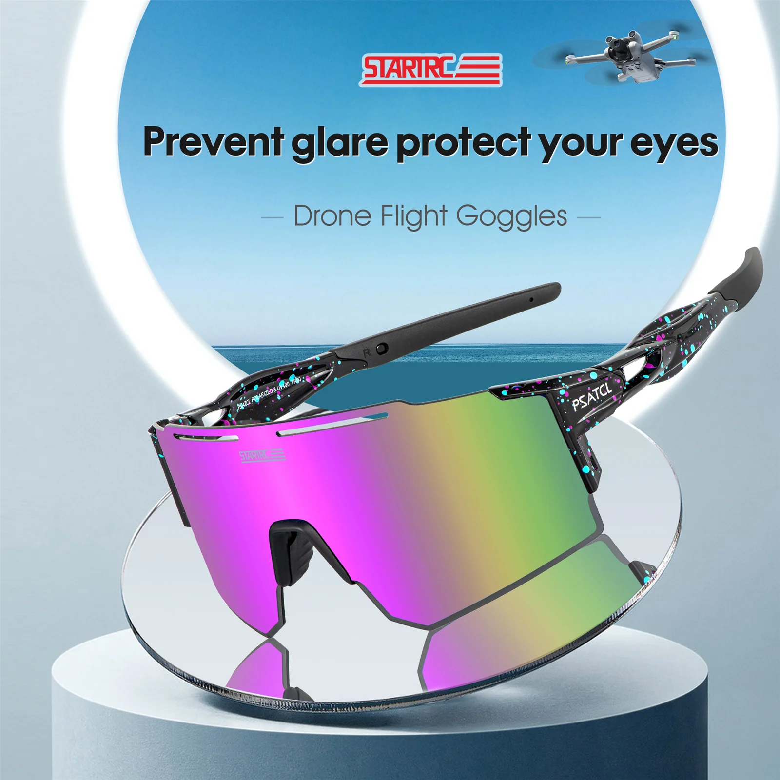 Drone Flight Goggles Prevent Glare Protect Eyes HD Lens Outdoor Flying Glasses For Mini 3 Pro Anti-glare Flying Sunglasses