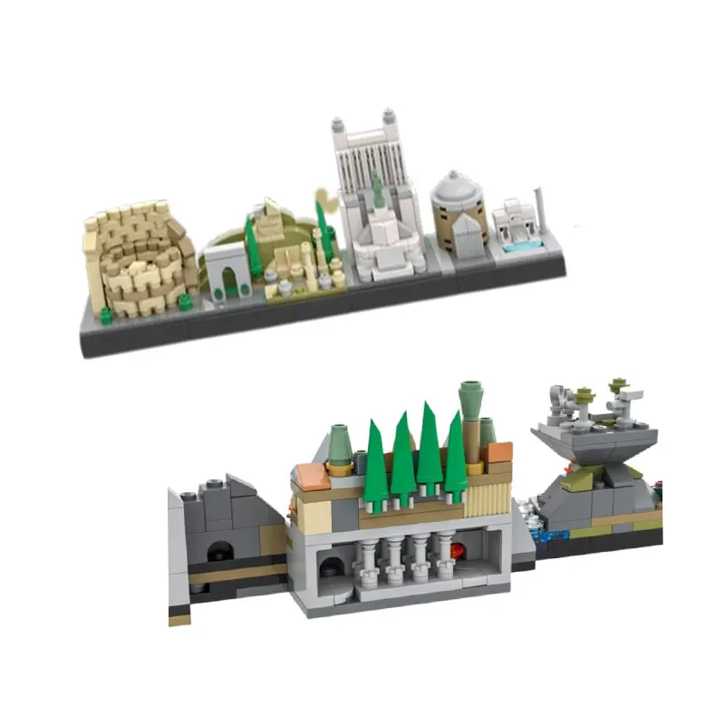 MOC-74761 65023 Creatieve Moderne Stad Architectuur Kleine Deeltjes Assemblage Bouwstenen Educatief Speelgoed Model Gift Set Ornamen