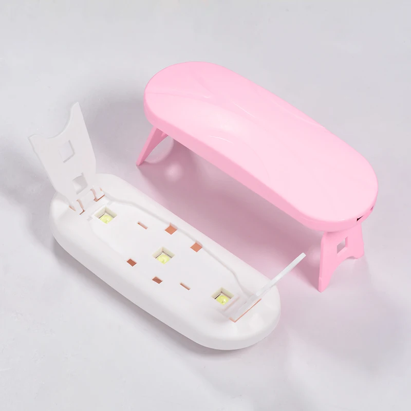 Nail Dryer MINI 6W USB UV LED Lamp Pink White Nail Art Manicure Tools Design Fast Drying Curing Light for Gel Polish