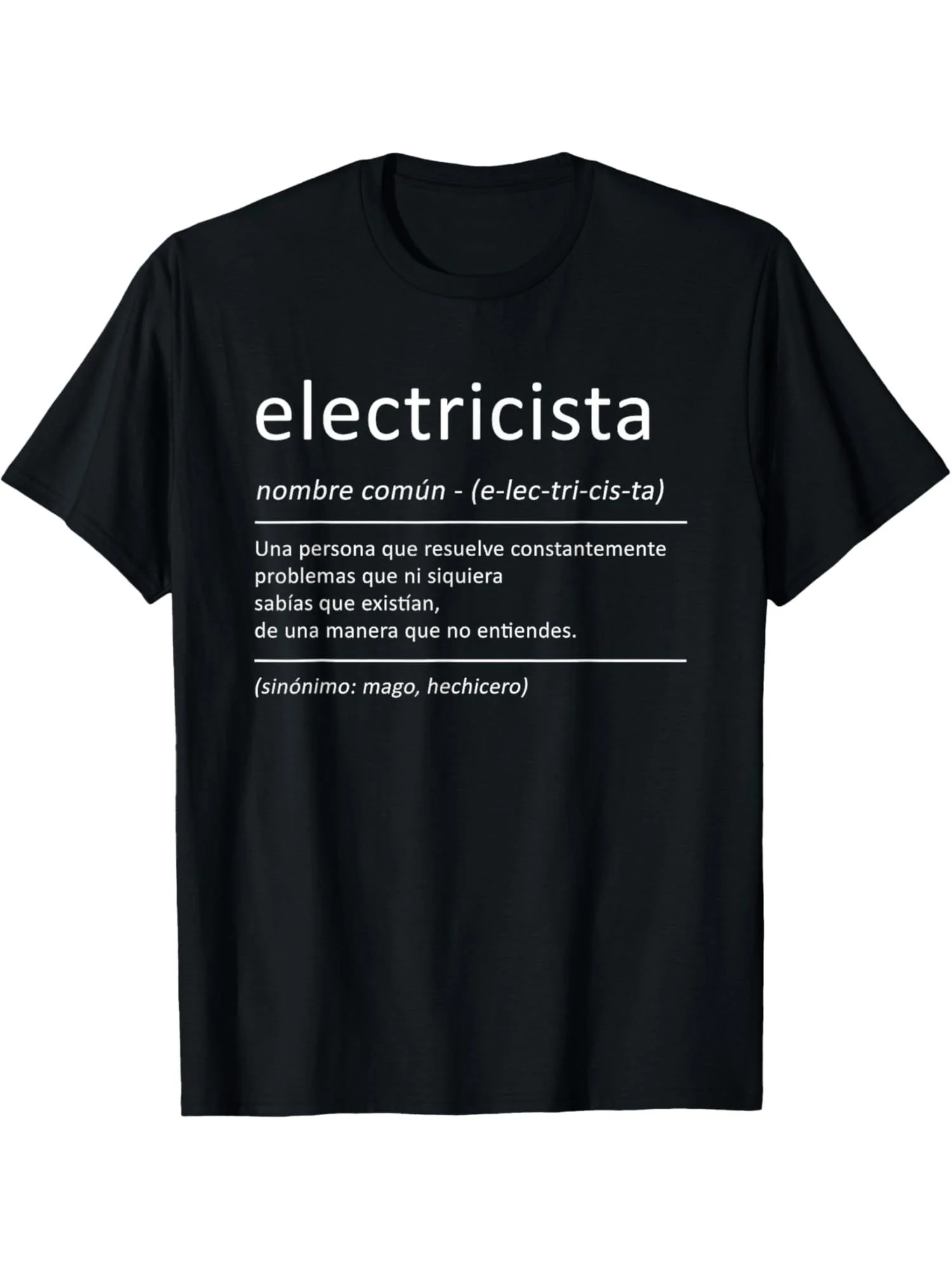 Men'S Fun Electrician T-Shirt Featuring Spanish Electrician Humor And Playful Electrical Terms Designed As a Short-Sleeved C