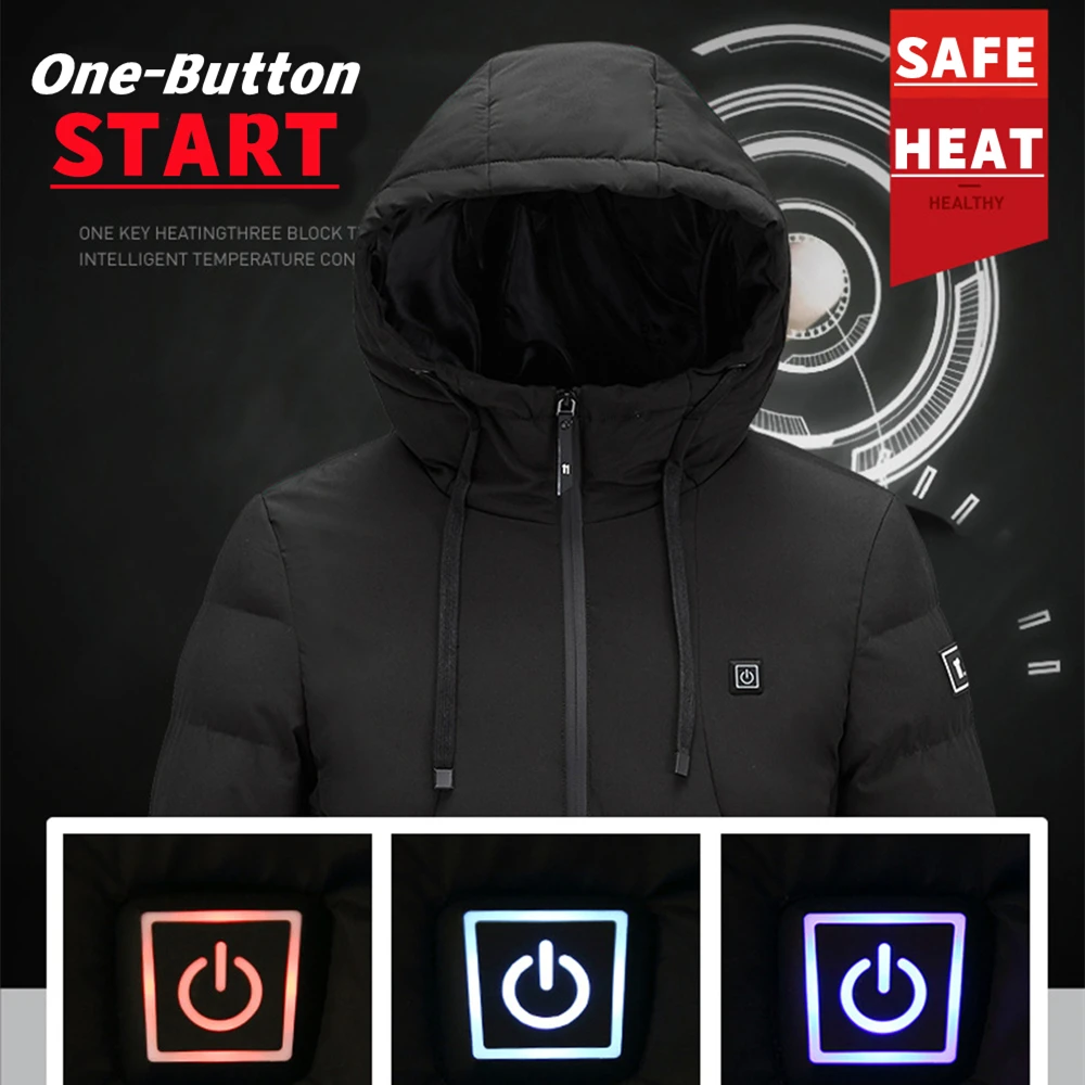 Imagem -06 - Parka Vest Aquecido para Homens e Mulheres 11 Area Elétrico Usb Quente ao ar Livre Esportes Caça Outono Inverno