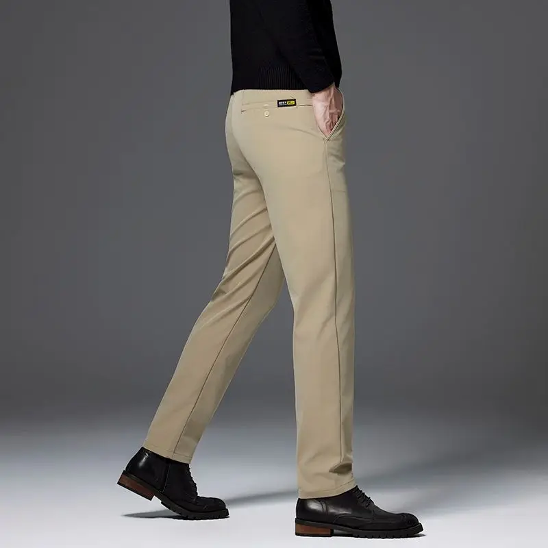 

2025 Spring Autumn Thin Slim Men Casual Pants Classic Business Cotton Stretch Golf Trousers Korean Fashion Male Clothing Pants