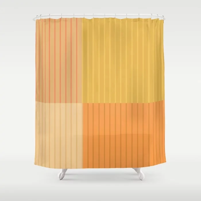 Simple Colorful Line Pattern Bathroom Curtain, Home Decoration, Waterproof Bathtub, Creative Personality Shower Curtain