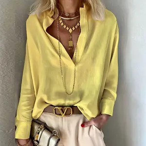 Camisas amarillas para mujer shop