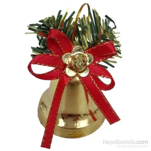 4 pcs Yellow Bell Christmas Ornament