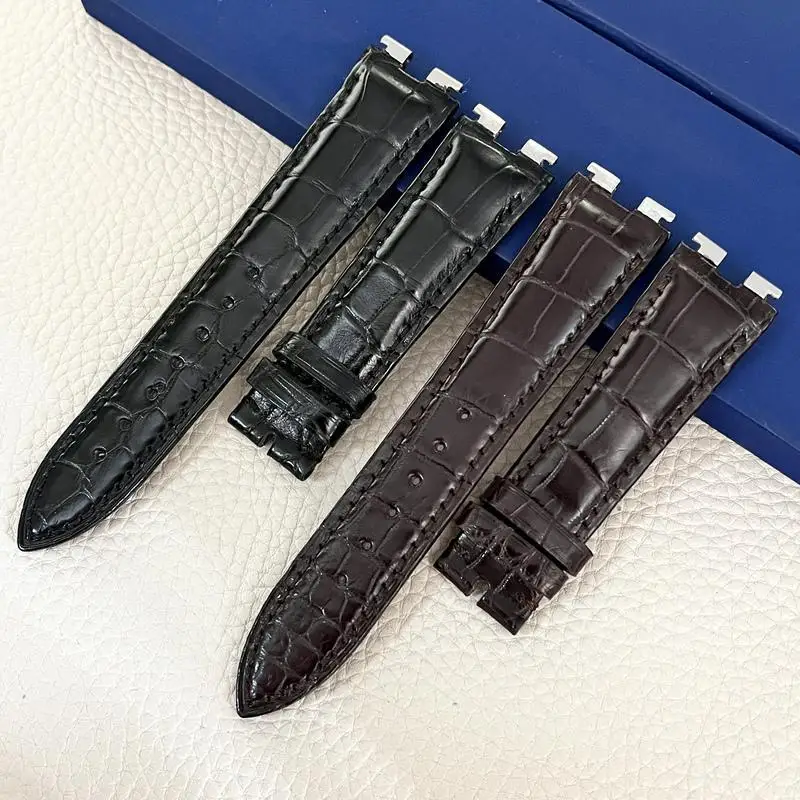 

FUYIJIA Luxury Nile Crocodile Skin Watchbands Custom Substitute P-iaget POLO-G0A31159 Strap 21MM Calibrator Genuine Leather Belt